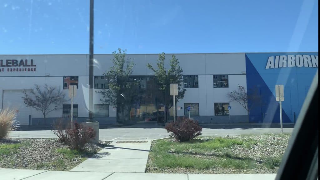 front entrance view of airborne trampoline park in draper utah