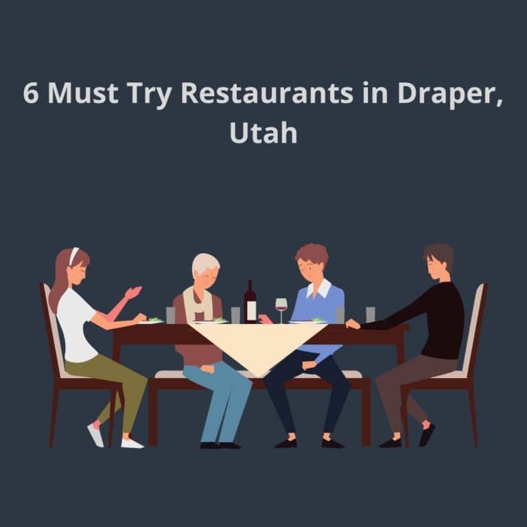 an animation of 4 people sitting around a dinner table to represent restaurants in draper utah