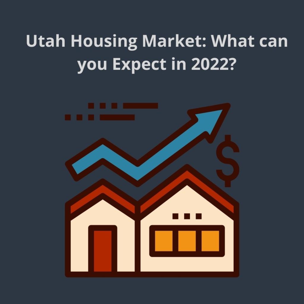 an animated house with a growth chart to represent the future of the utah housing market
