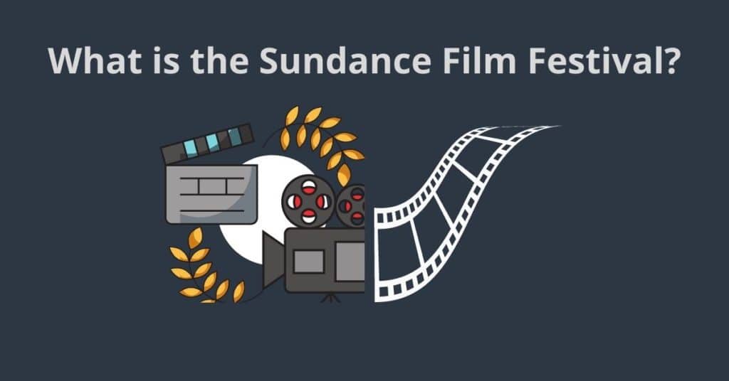 a collage of animated recording equipment to represent the sundance film festival